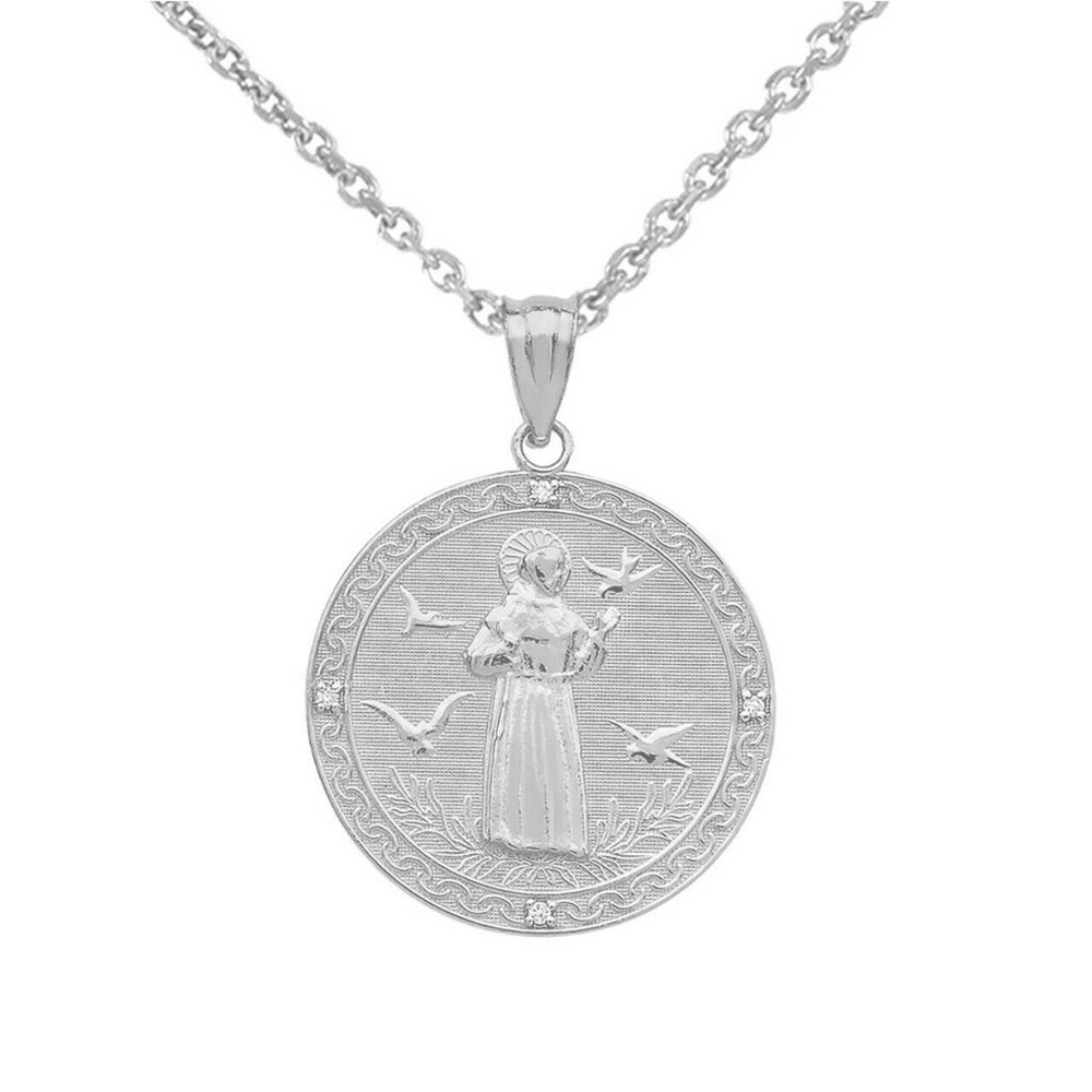 Sterling Silver Saint Francis of Assisi Necklace